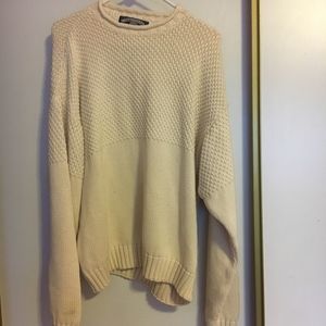 White Knit Oversized Sweater